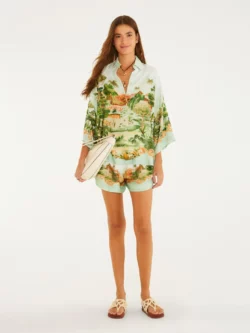 Farm Camisa Estampada Passeio No Parque