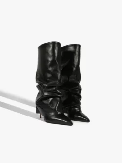 Schutz Bota Mikki Cloak Couro Preta