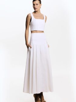 Zen SAIA MIDI ESTRUTURADA COS LARGO BARRA AMPLA OFF WHITE