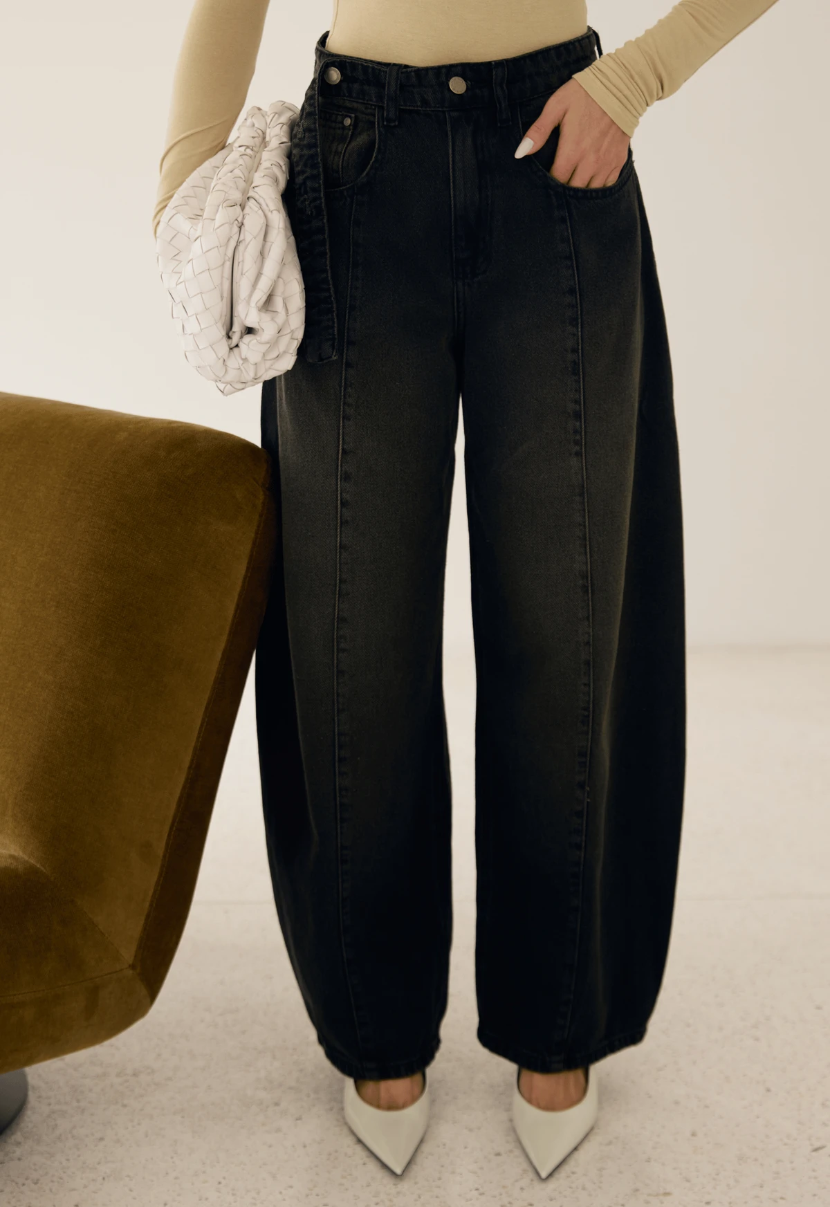 Alcance Calça Balloon Cinto Senna Black - Imagem 2