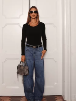 Alcance Calça Baggy Balloon Bastille Escura