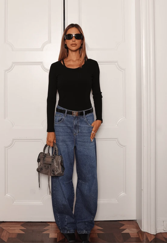 Alcance Calça Baggy Balloon Bastille Escura