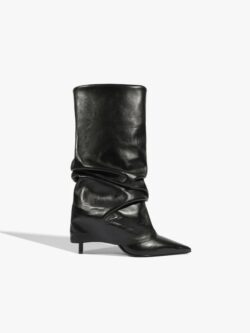Schutz Bota Mikki Cloak Couro Preta