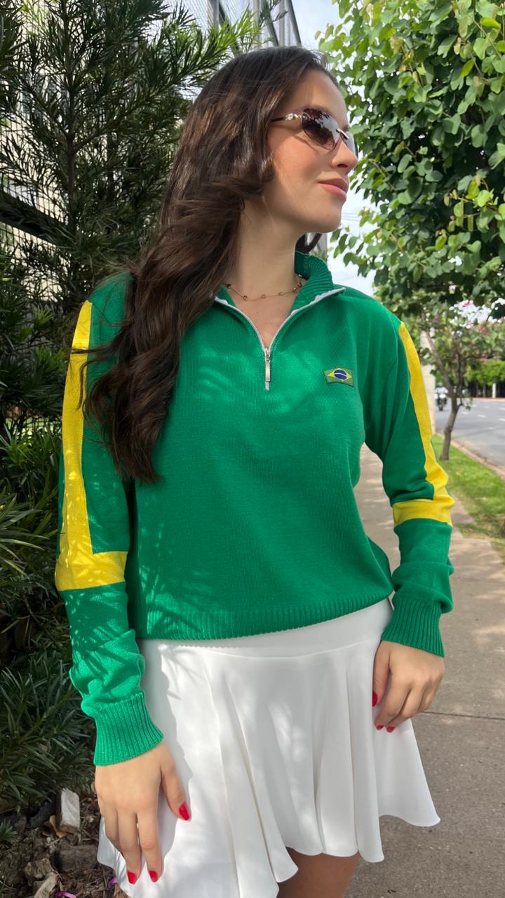 Blusa Trico Manga Longa com ziper - Imagem 2
