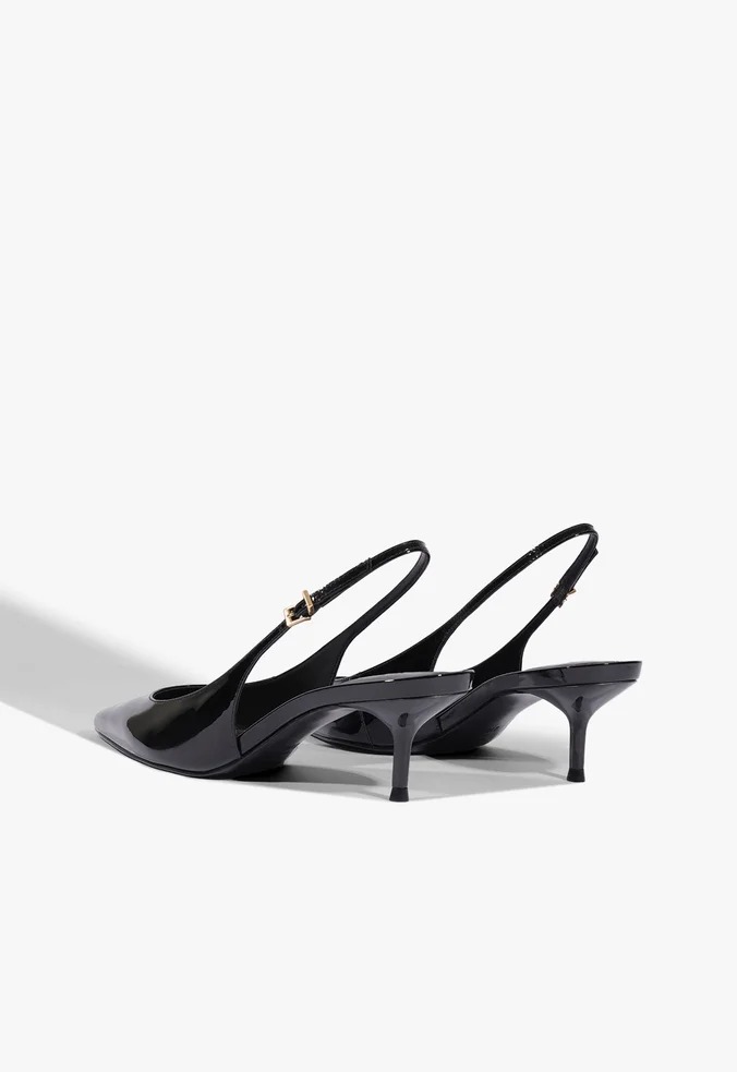 Schutz Scarpin Slingback Verniz Preto - Imagem 3