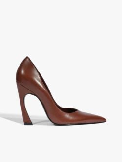 Schutz Scarpin Lexi Couro Marrom